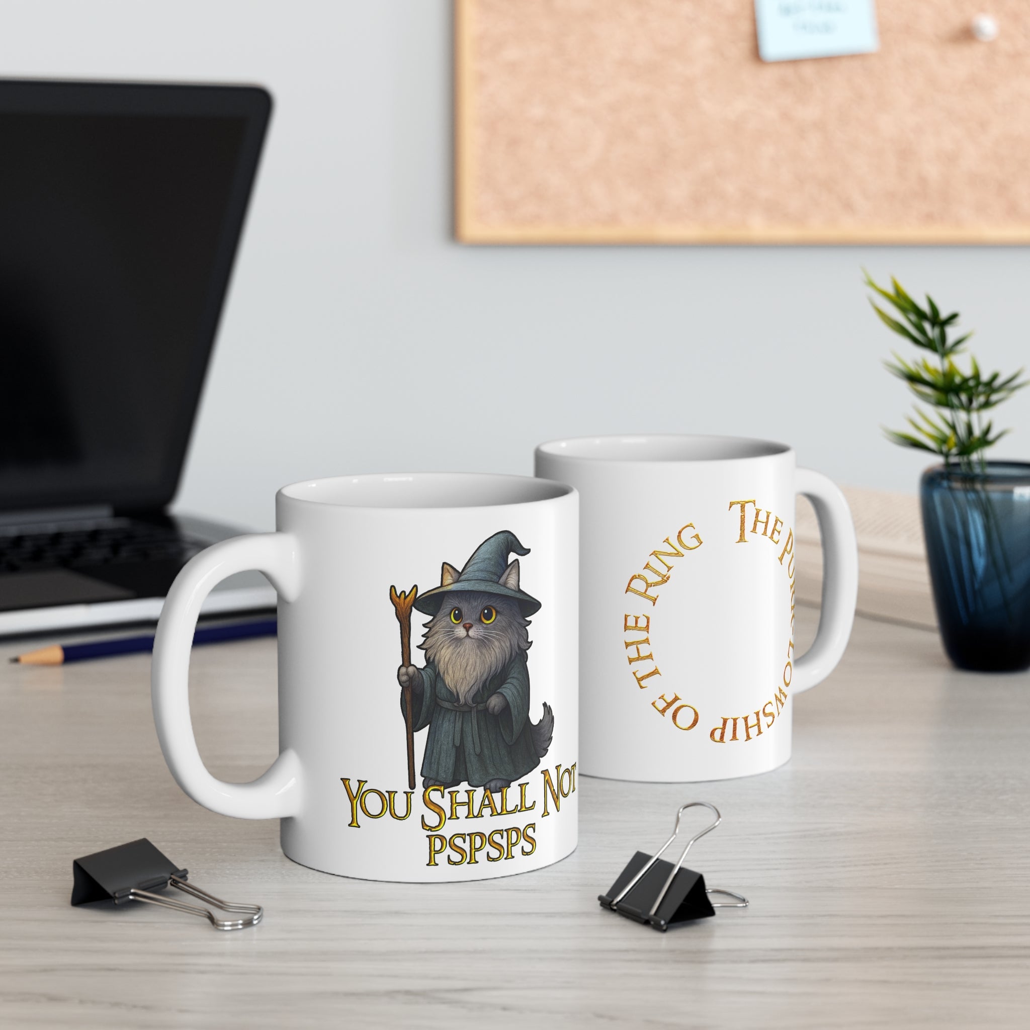 "You Shall Not Pspsps" Gandalf Cat Mug