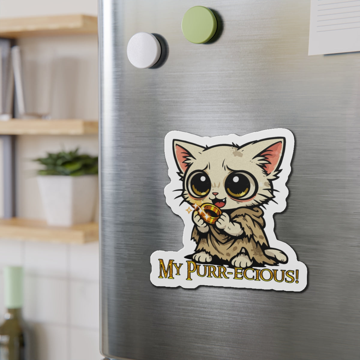 Cat Gollum "My Precious" Die-Cut Magnet