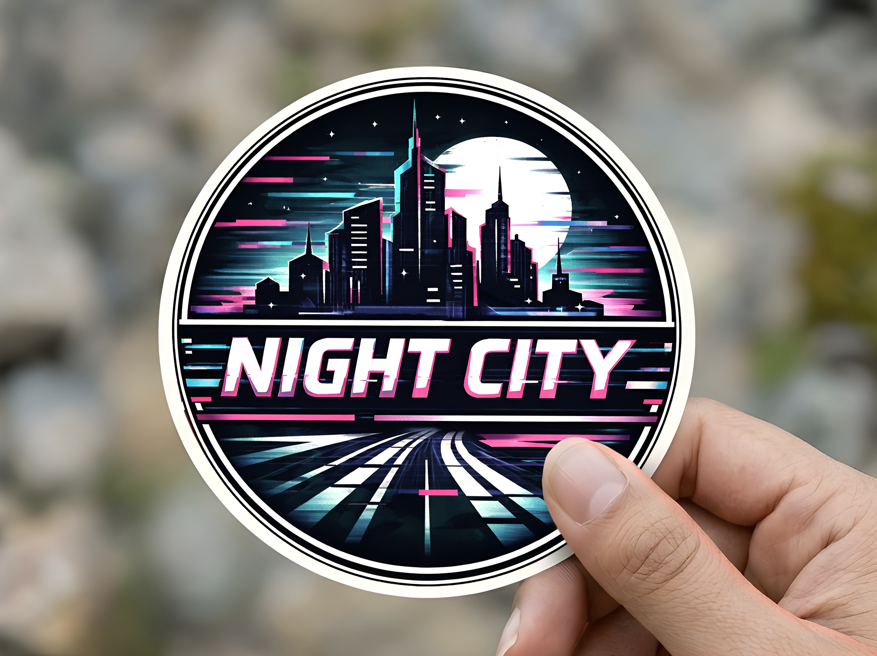 Night City Travel Sticker