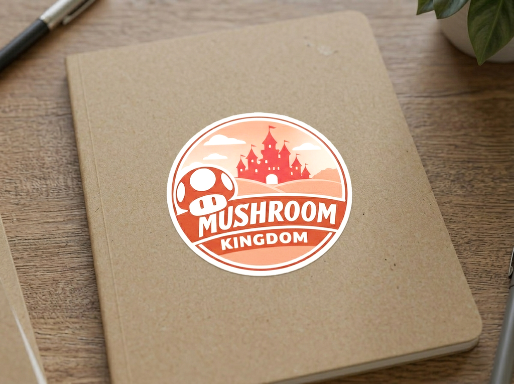 Magic Kingdom of Mushrooms Travel Sticker