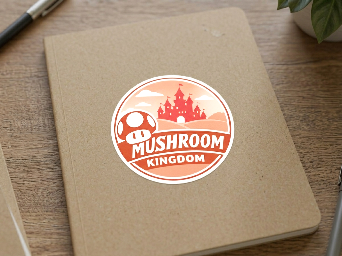 Magic Kingdom of Mushrooms Travel Sticker