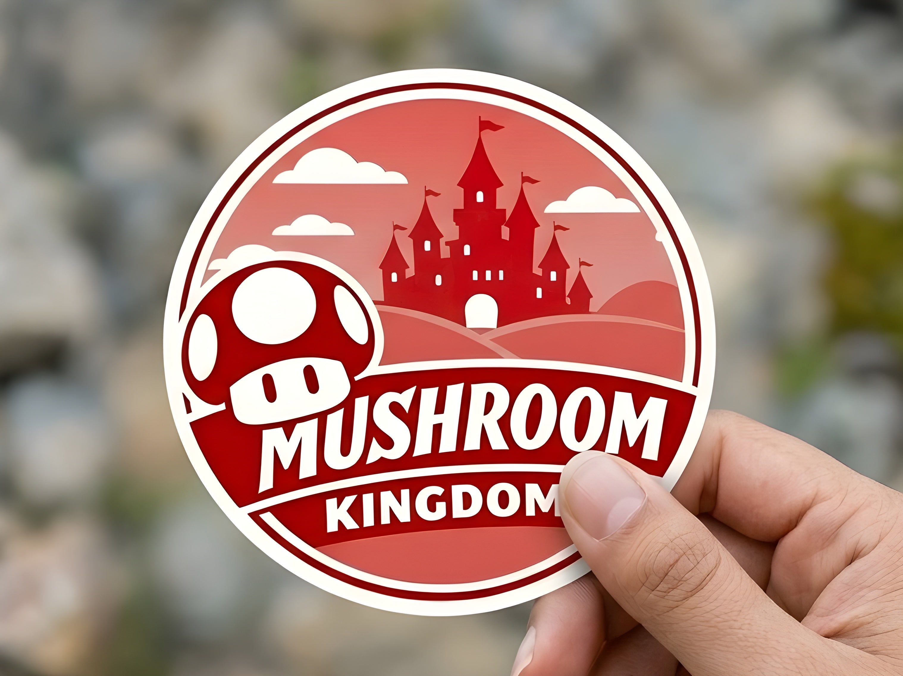 Magic Kingdom of Mushrooms Travel Sticker