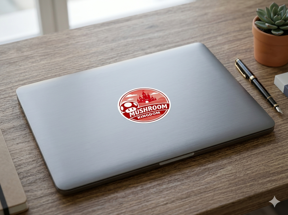 Magic Kingdom of Mushrooms Travel Sticker