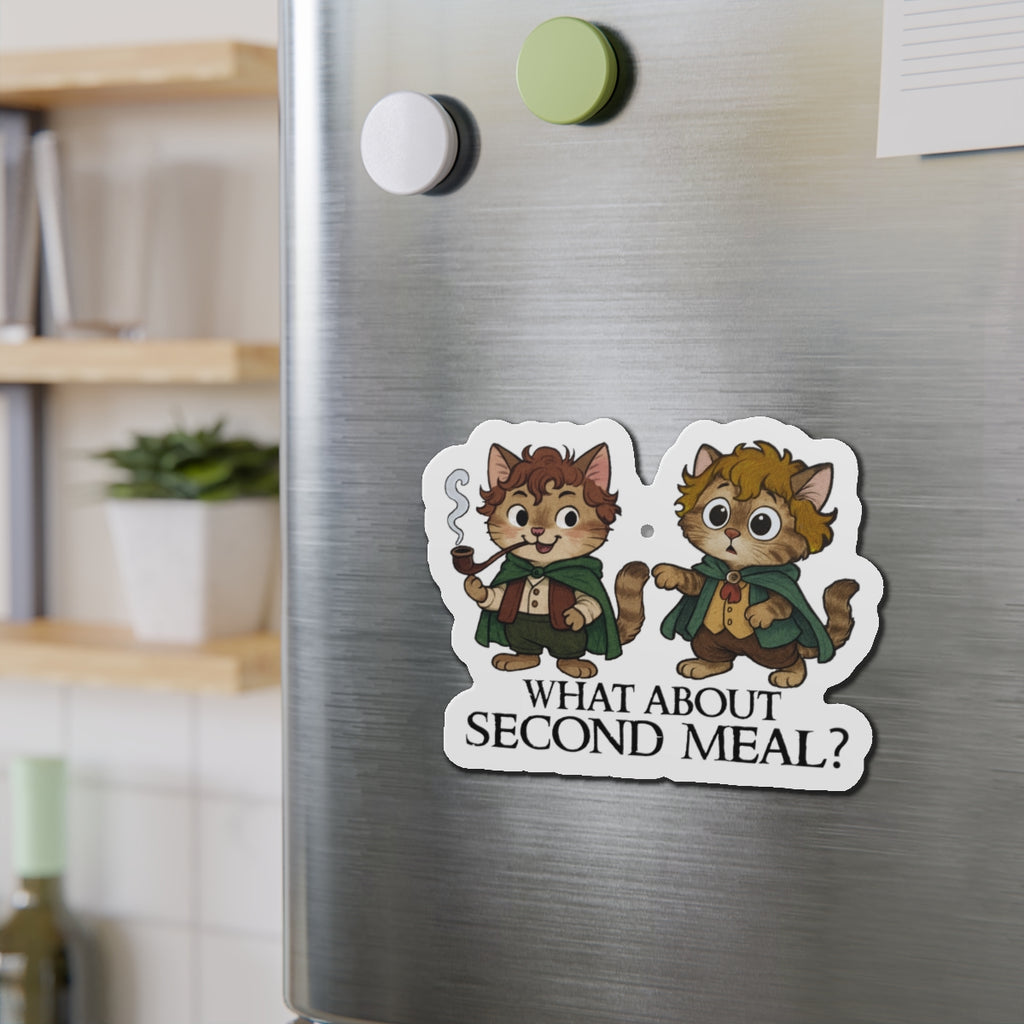 "What About a Second Meal" Merry and Pippin Cat Magnet