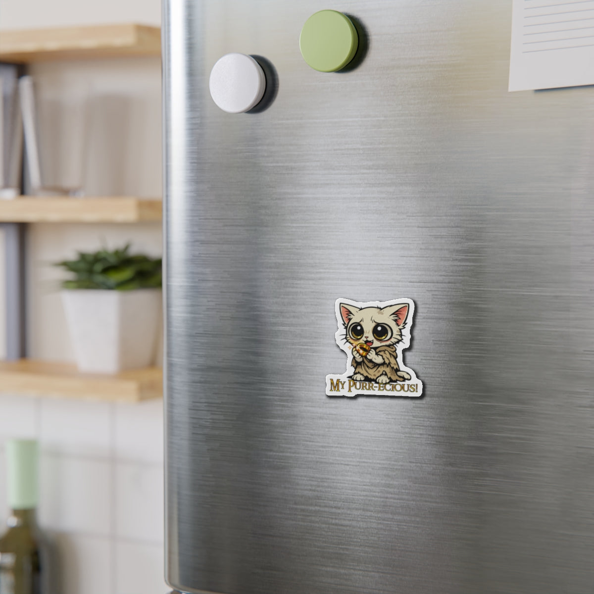 Cat Gollum "My Precious" Die-Cut Magnet