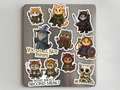 Cat Lord of The Rings 9-Piece Magnet Set