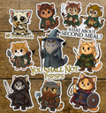 Cat Fellowship of The Ring Sticker Set (9 Vinyl Decals)