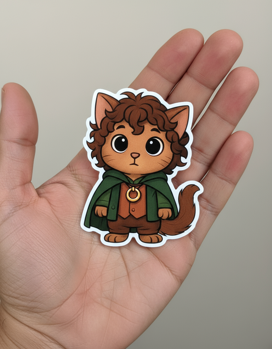 Cat Fellowship of The Ring Sticker Set (9 Vinyl Decals)