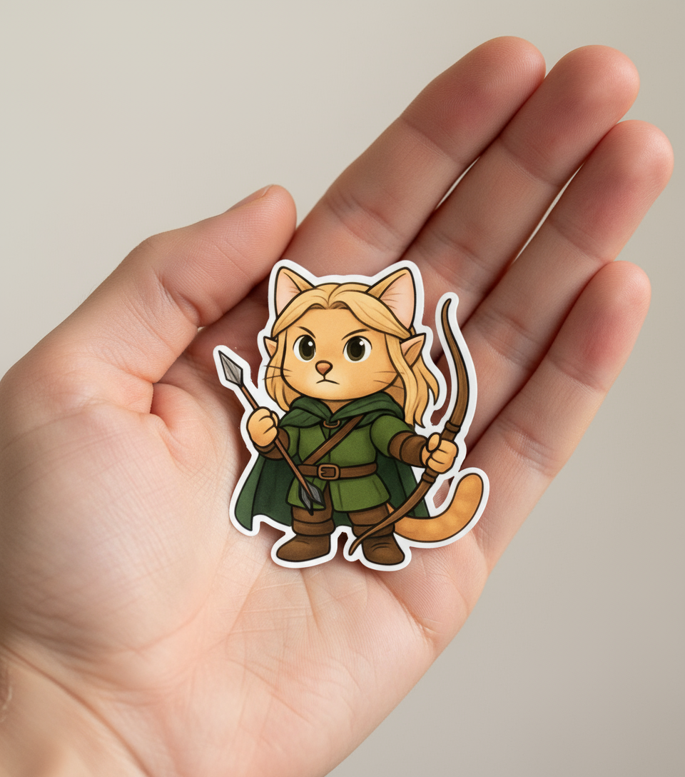 Cat Fellowship of The Ring Sticker Set (9 Vinyl Decals)
