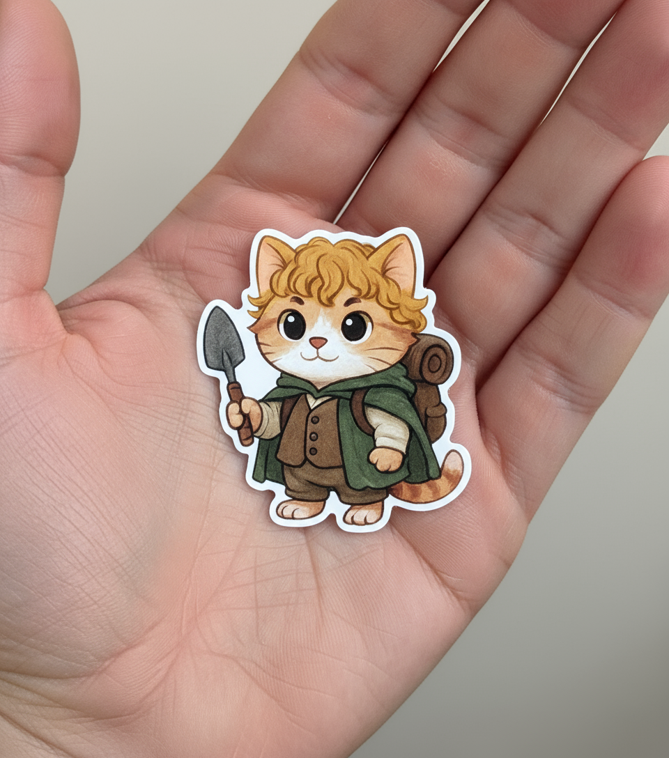 Cat Fellowship of The Ring Sticker Set (9 Vinyl Decals)